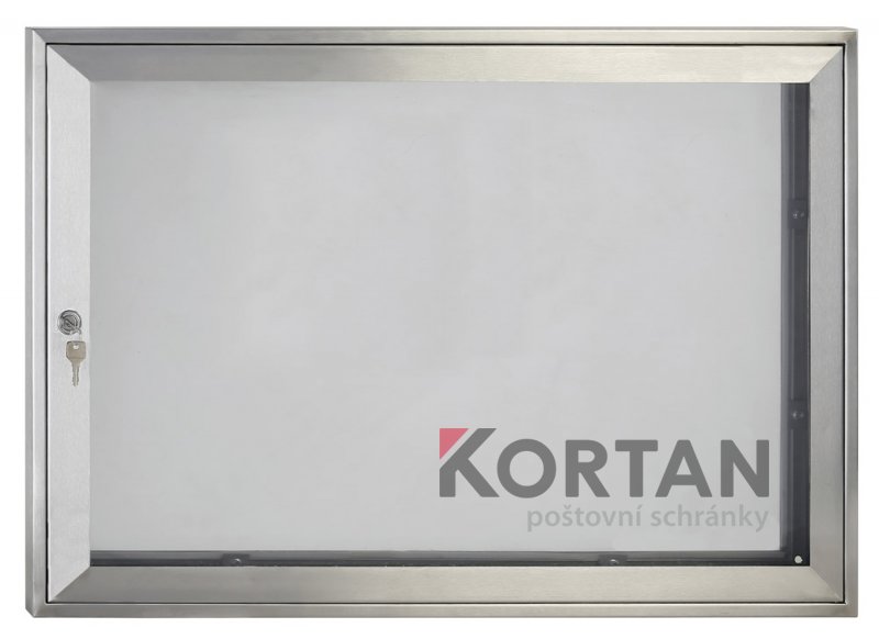 Nástěnná vitrína interiérová - NEREZ - 500x700 mm | eshop.KORTAN.cz