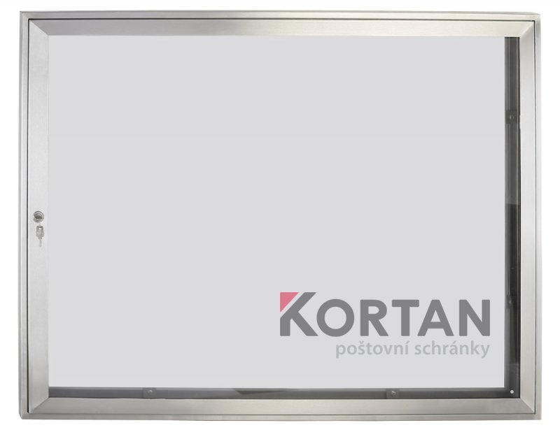 Nástěnná vitrína interiérová - NEREZ - 1000x700 mm | eshop.KORTAN.cz