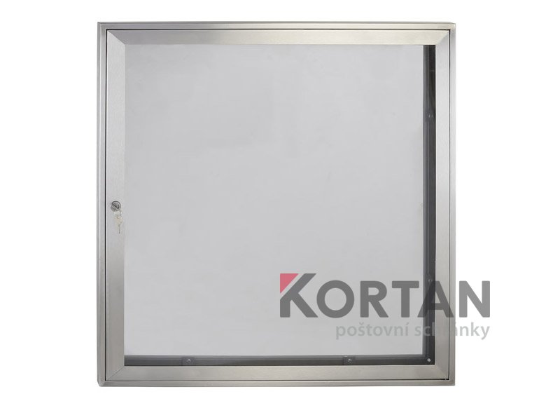 Nástěnná vitrína interiérová - NEREZ - 1000x950 mm | eshop.KORTAN.cz