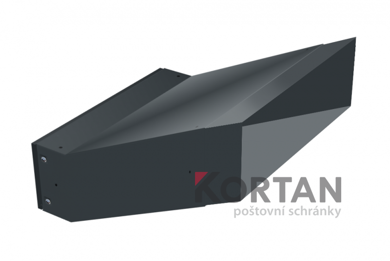 1x poštovní schránka D-042 šikmá k zazdění do sloupku | eshop.KORTAN.cz