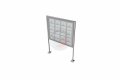 Vitrína exteriérová DOLS 1000x950 mm + stříška a stojiny - lakovaná | eshop.KORTAN.cz