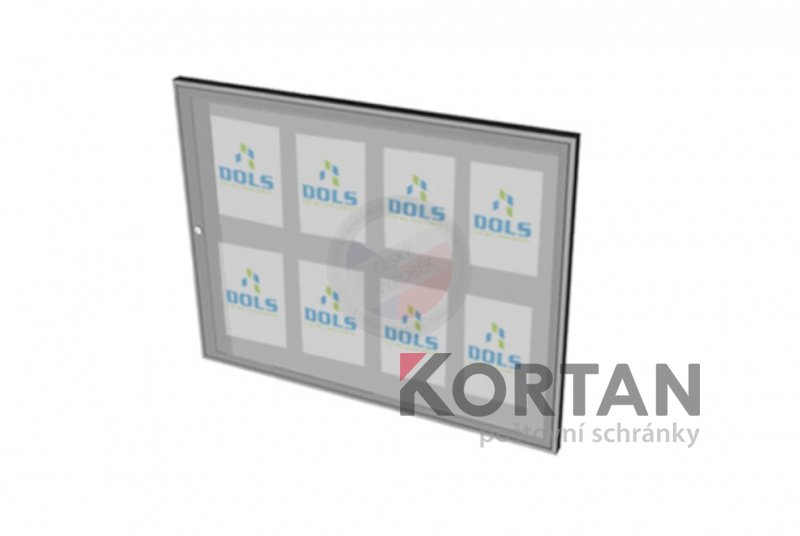 Vitrína interiérová DOLS 1000x700 mm - RAL standardní | eshop.KORTAN.cz