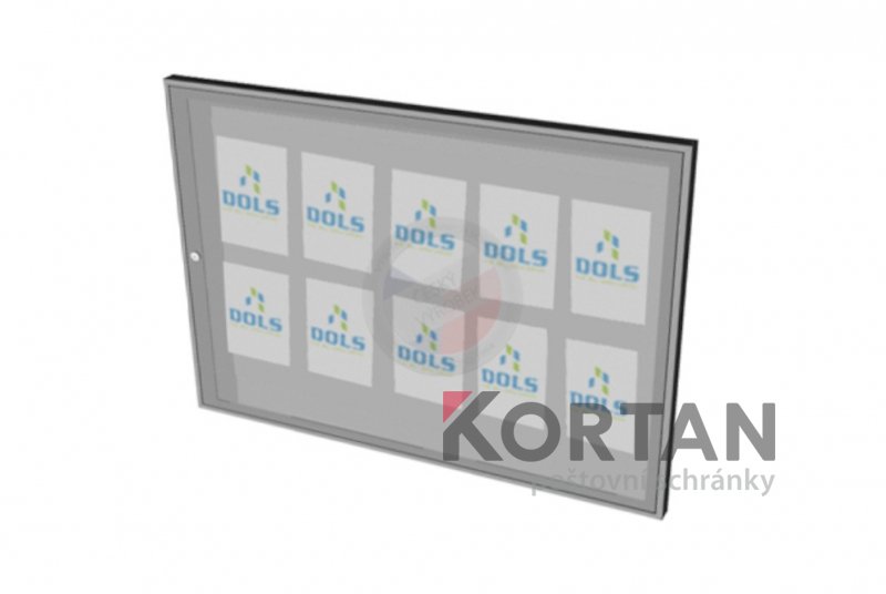 Vitrína interiérová DOLS 1200x900 mm - RAL standardní | eshop.KORTAN.cz